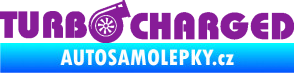 Samolepka Turbo charged nápis fialová