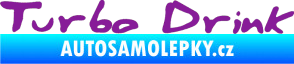Samolepka Turbo drink fialová