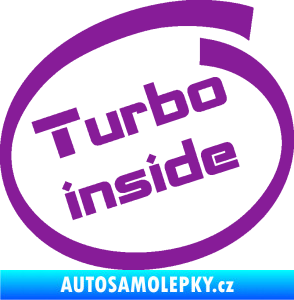 Samolepka Turbo inside fialová
