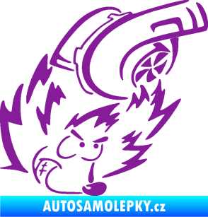 Samolepka Turbo ježek pravá fialová