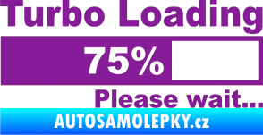 Samolepka Turbo loading fialová