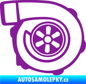 Samolepka Turbo silueta 001  pravá fialová