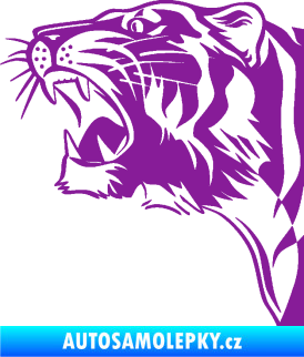 Samolepka Tygr 002 levá fialová