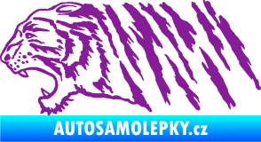 Samolepka Tygr 004 levá fialová