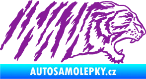 Samolepka Tygr 004 pravá fialová