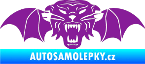 Samolepka Tygr s křídly fialová