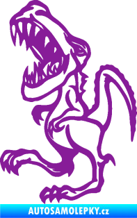 Samolepka Tyrannosaurus rex 002 levá  fialová