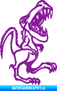 Samolepka Tyrannosaurus rex 002 pravá  fialová