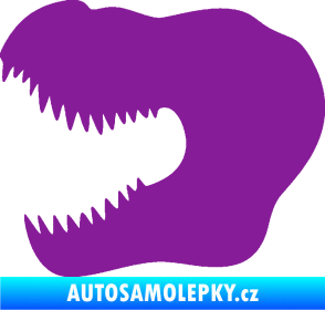 Samolepka Tyrannosaurus Rex lebka 001 levá fialová