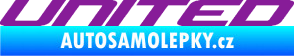 Samolepka United nápis fialová