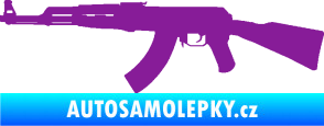 Samolepka Útočná puška AK 47 levá fialová