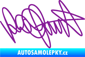 Samolepka Valentino Rossi podpis fialová