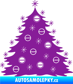 Samolepka Vánoční stromeček 001 fialová