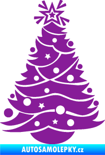 Samolepka Vánoční stromeček 002 fialová
