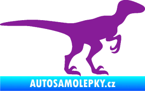 Samolepka Velociraptor 001 pravá fialová