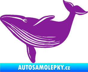 Samolepka Velryba 002 levá fialová