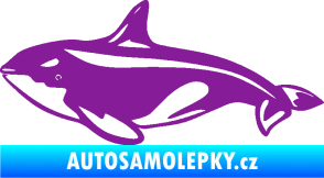 Samolepka Velryba 004 levá fialová