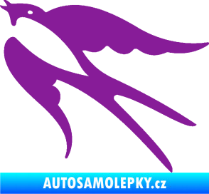Samolepka Vlaštovka 003 levá fialová