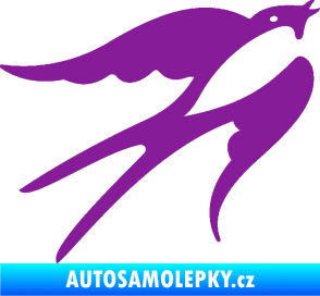 Samolepka Vlaštovka 003 pravá fialová