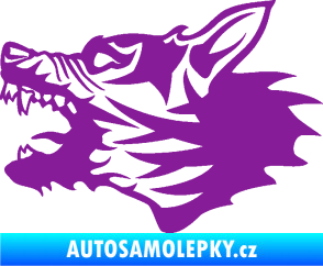 Samolepka Vlk 003 levá fialová