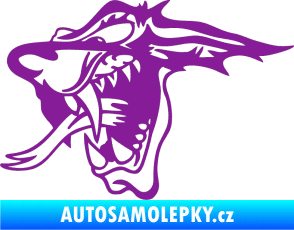 Samolepka Vlk levá fialová