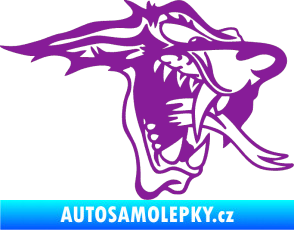Samolepka Vlk pravá fialová