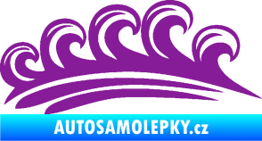 Samolepka Vlny 001 pravá moře fialová