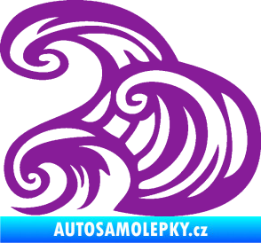 Samolepka Vlny 004 levá moře fialová