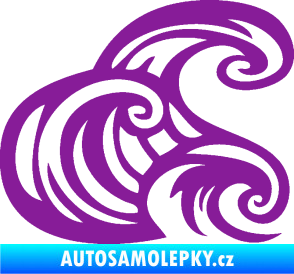 Samolepka Vlny 004 pravá moře fialová