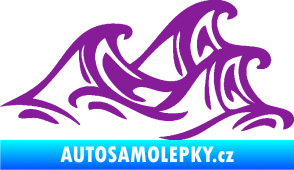 Samolepka Vlny 005 pravá moře fialová