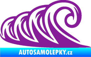 Samolepka Vlny 006 levá moře fialová
