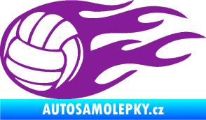 Samolepka Volejbalový míč 002 levá fialová
