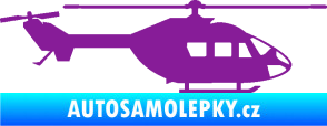 Samolepka Vrtulník 001 pravá helikoptéra fialová