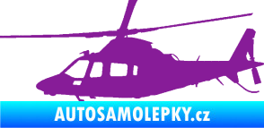 Samolepka Vrtulník 004 levá helikoptéra fialová