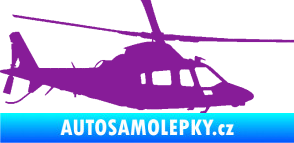 Samolepka Vrtulník 004 pravá helikoptéra fialová