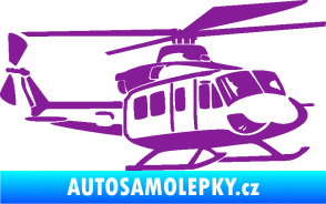 Samolepka Vrtulník 010 pravá helikoptéra fialová
