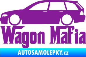Samolepka Wagon Mafia 002 nápis s autem fialová