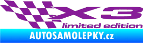 Samolepka X3 limited edition levá fialová
