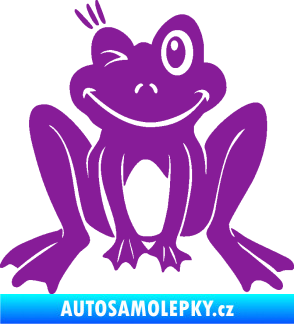 Samolepka Žába 010 levá mrkající fialová