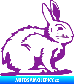 Samolepka Zajíček 001 pravá fialová