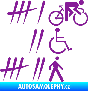 Samolepka Zářezy 001 pravá fialová