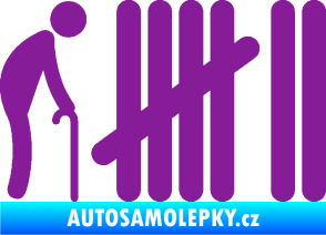 Samolepka Zářezy 005  fialová