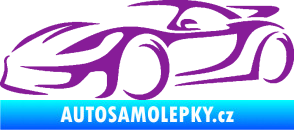 Samolepka Závodní auto 002 levá fialová