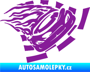 Samolepka Závodní auto 004 pravá fialová