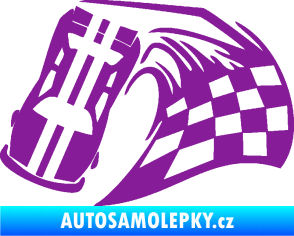 Samolepka Závodní auto 005 levá fialová