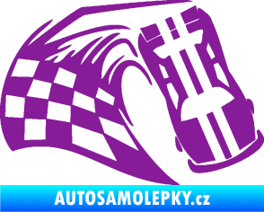 Samolepka Závodní auto 005 pravá fialová