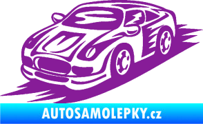 Samolepka Závodní auto 006 levá fialová