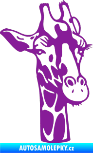 Samolepka Žirafa 001 pravá fialová