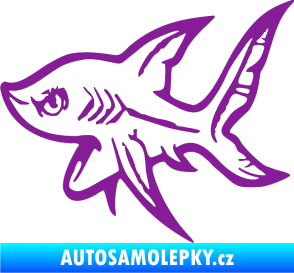 Samolepka Žralok 001 levá fialová