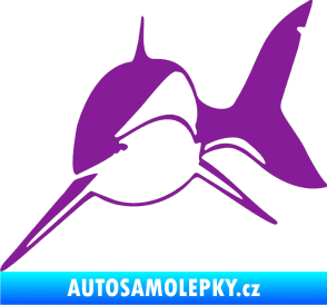Samolepka Žralok 004 levá fialová